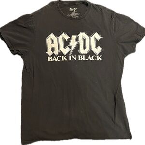 AC/DC Back in Black Tee - Black and White